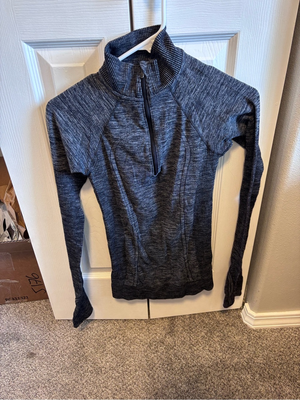 lululemon athletica Heathered Charcoal Half-Zip Turtleneck Sweater